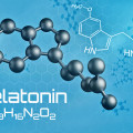 Three-dimensional molecular model of Melatonin - 3d render